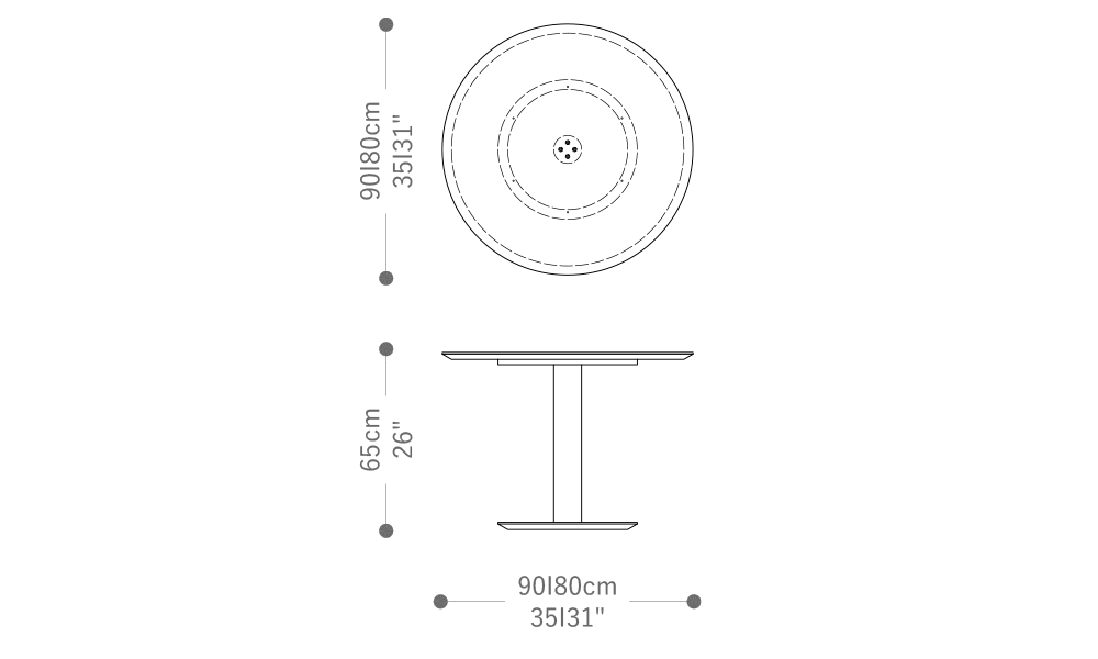 Image of the main dimensions of the product